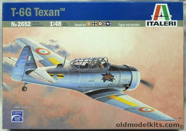 Italeri 1/48 T-6G Texan / Harvard  Mk.IV / SNJ-5 - French Armee De L'air EALA 3/1 Algeria 1961 / EALA 11/72 Alegeria 1957 / US Navy NAS Guantanamo Cuba 1956 / Luftwaffe 1961 / Italian Air Force Napoli 1955, 2652 plastic model kit